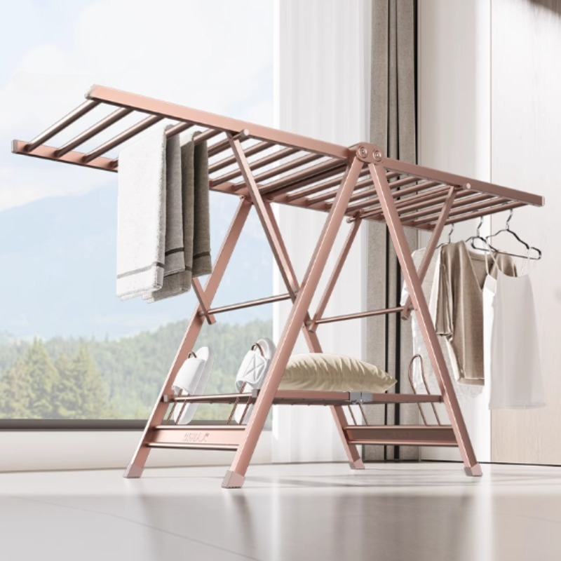 Baby Clothing Drying Rack - شماعة قابلة للطي للفصول الأربعة للملابس،