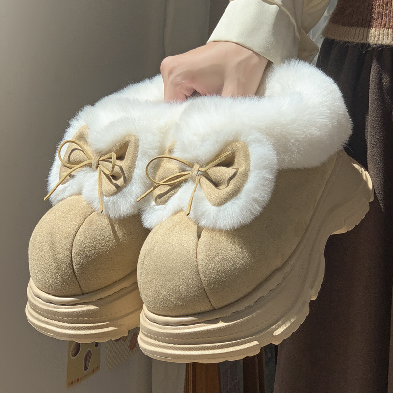 Soft Sole Booties - الدافئة فو الفراء رقيق النعال للنساء