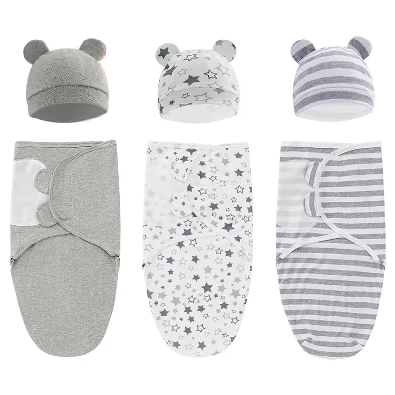 Baby Clothing Organic Cotton - قماط طفل حديث الولادة قابل للتعديل