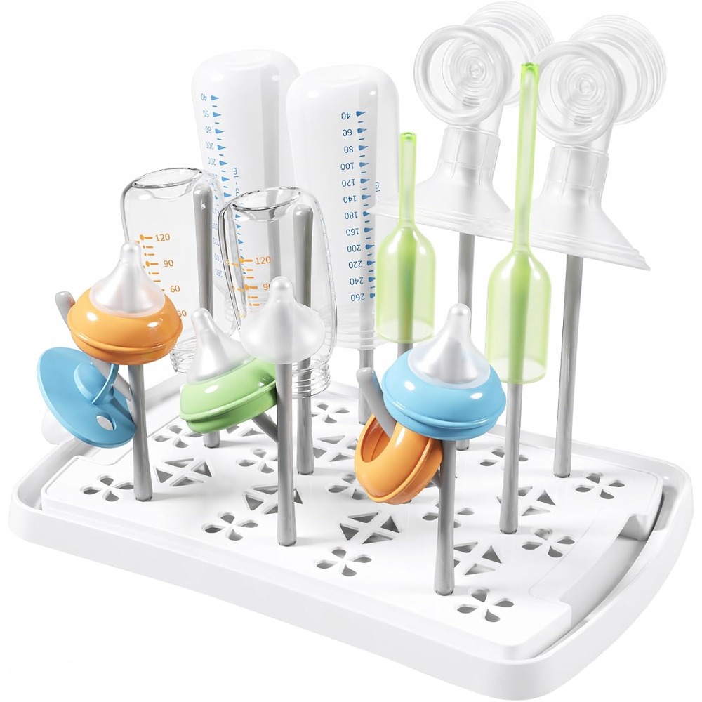 Baby Clothing Drying Rack - رف تجفيف زجاجات الأطفال مع صينية،