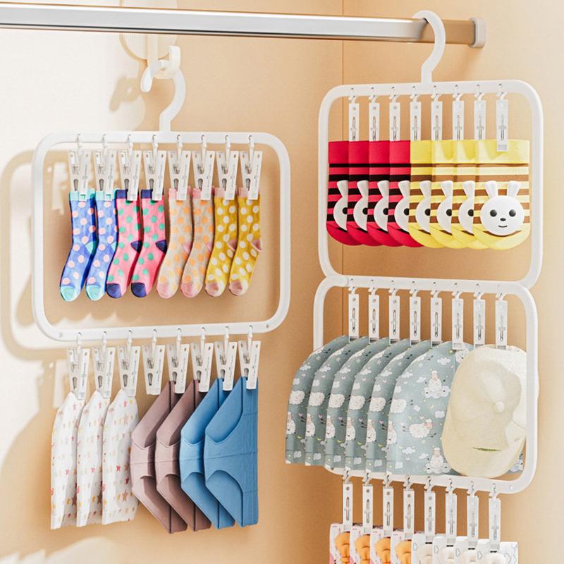 حامل جوارب متعدد المشابك جديد  - مراجعة Baby Clothing Drying Rack وسعره