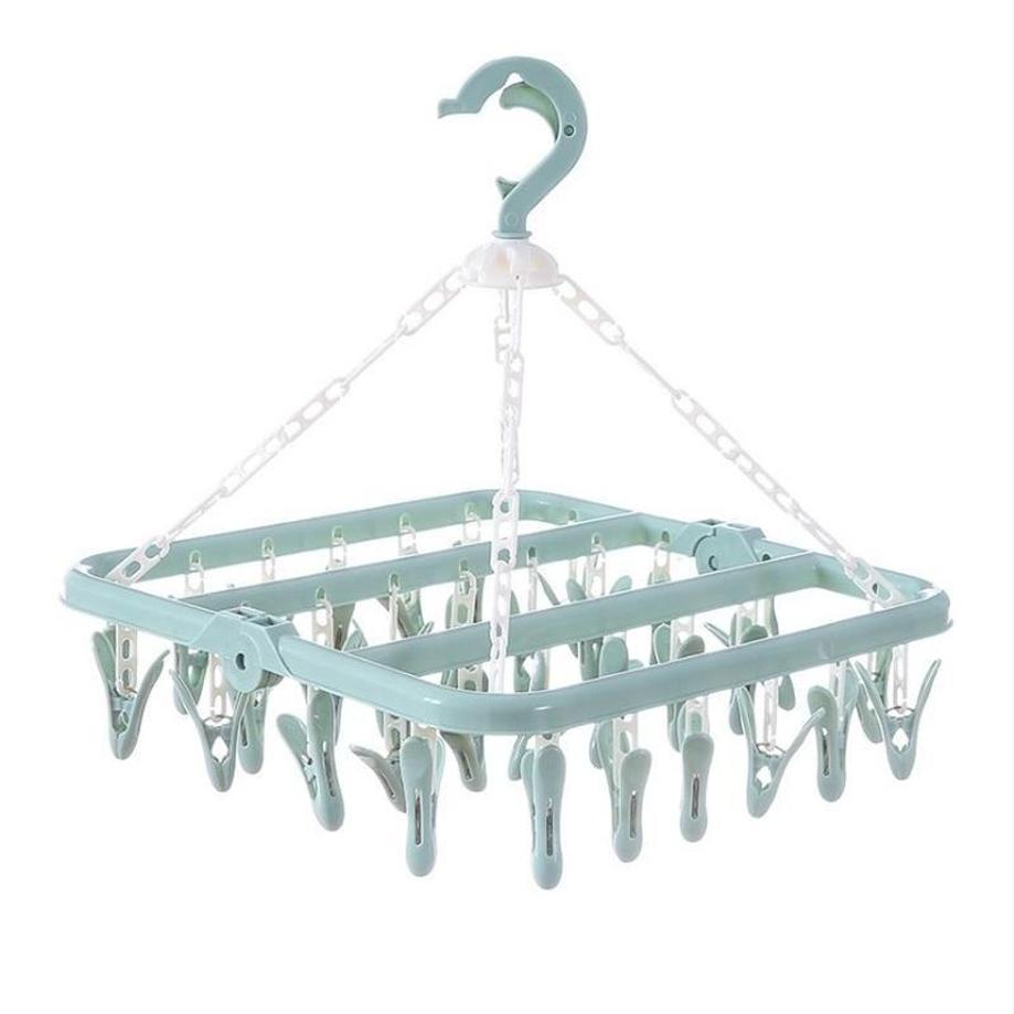 1 قطعة 32 مقاطع الملابس القابل - مراجعة Baby Clothing Drying Rack وسعره